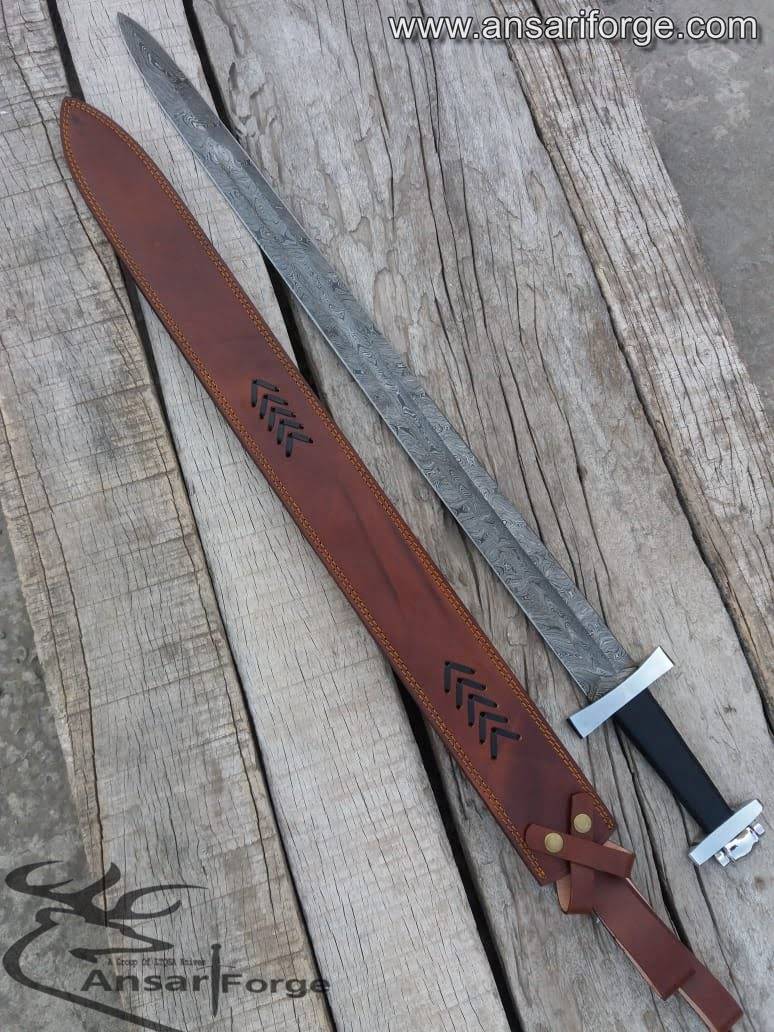 36-inch Damascus steel Viking sword replica