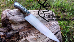 Handmade Stainless steel Kitchen knife Chef knife with leather sheath