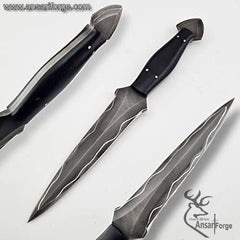 Sanmai Style hunter Knife with Sheath - Fixed Blade Martial Arts Knife - Hunting Blade For Outdoors, Tactical, Survival and EDC Knife