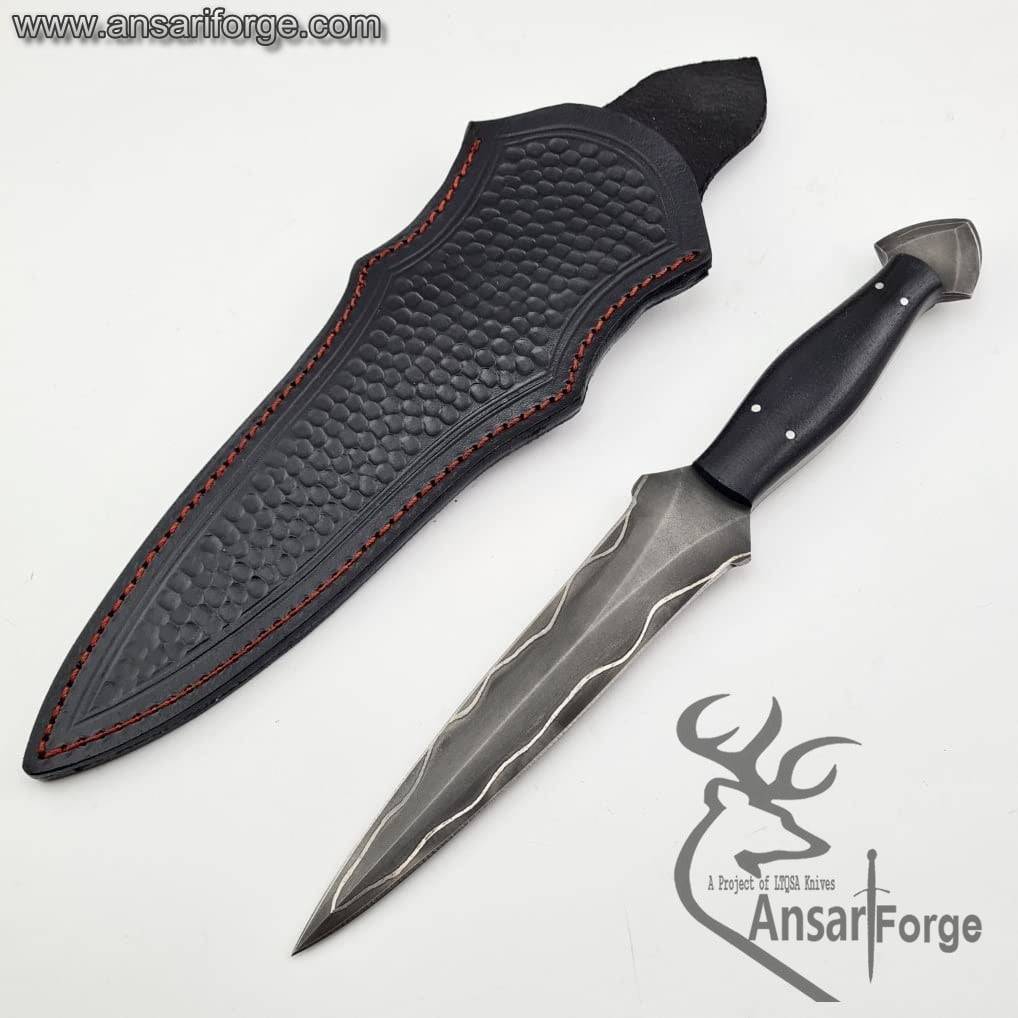 Sanmai Style hunter Knife with Sheath - Fixed Blade Martial Arts Knife - Hunting Blade For Outdoors, Tactical, Survival and EDC Knife