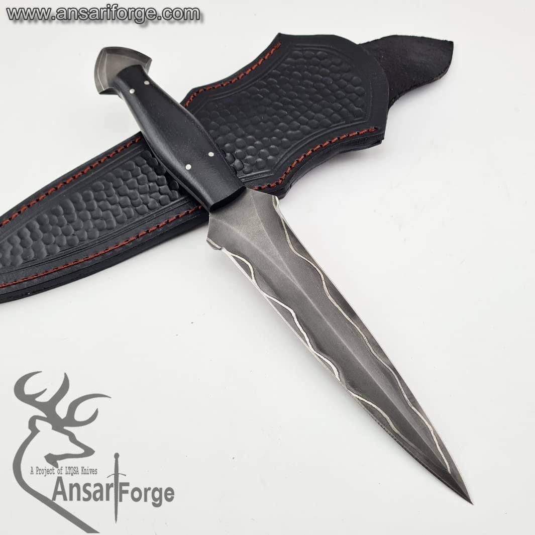 Sanmai Style hunter Knife with Sheath - Fixed Blade Martial Arts Knife - Hunting Blade For Outdoors, Tactical, Survival and EDC Knife