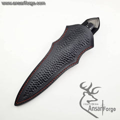 Sanmai Style hunter Knife with Sheath - Fixed Blade Martial Arts Knife - Hunting Blade For Outdoors, Tactical, Survival and EDC Knife