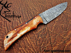 Damascus steel handmade skinner/hunting knife