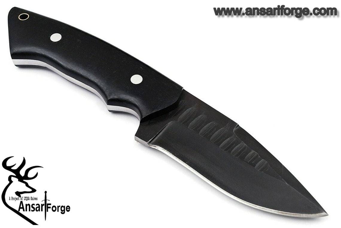 Custom handmade D2 tool steel bush craft Skinner knife/hunting knife powder coated