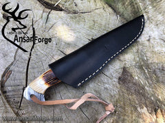 Damascus steel handmade full tang hunting knife bone handle