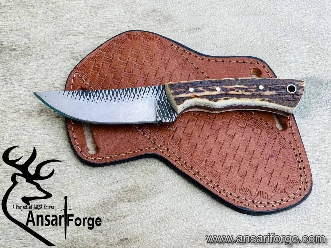 Custom handmade Farrier rasp Cowboy Skinner knife