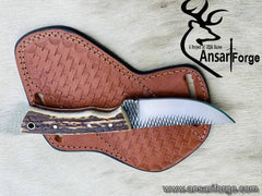 Custom handmade Farrier rasp Cowboy Skinner knife