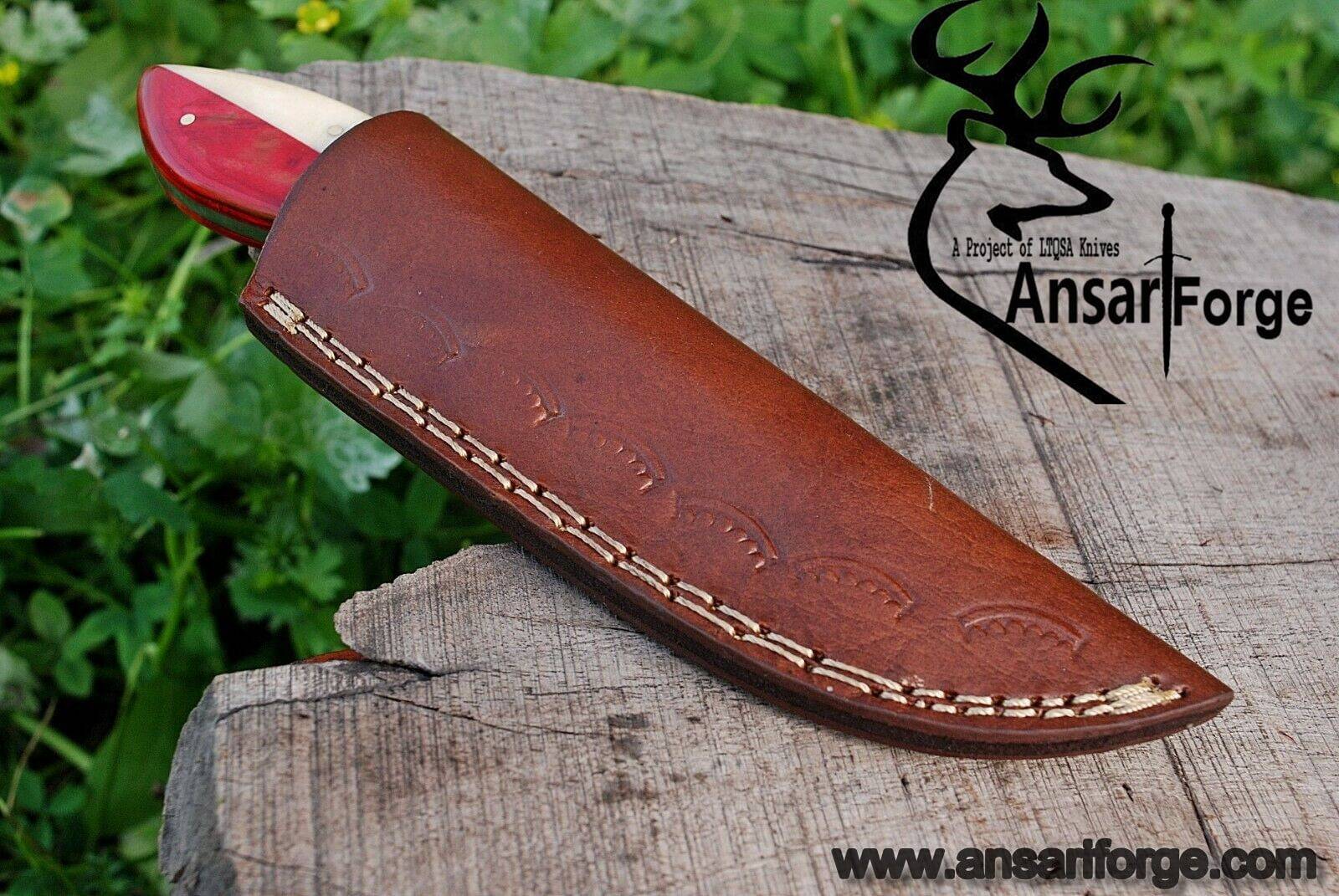 Damascus steel custom handmade Tanto hunting knife with Texas USA flag