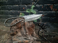 Damascus steel handmade forged skinner knife