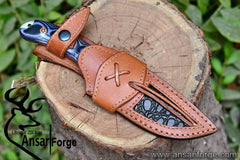 Damascus steel Handmade hunting knife G10 handle