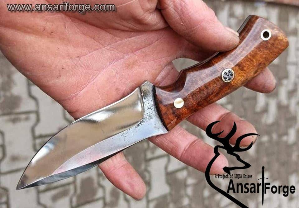 Handmade beautiful D2 tool steel hunting knife skinner.