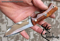 Handmade beautiful D2 tool steel hunting knife skinner.
