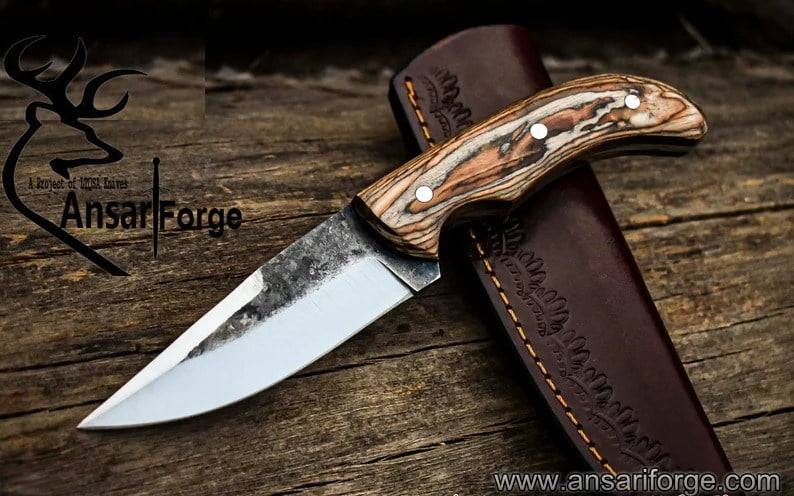 High carbon steel 1095 handmade hunting knife