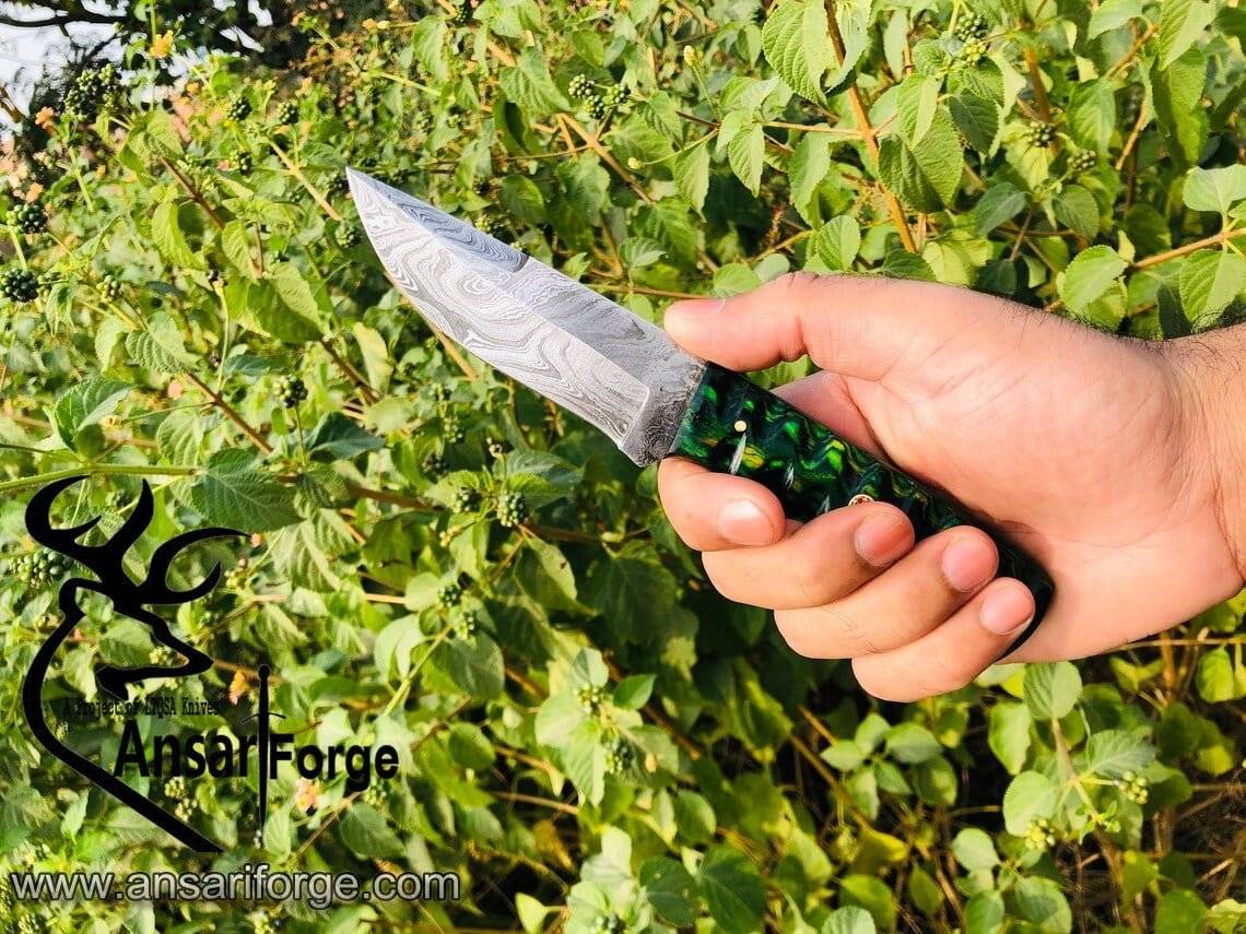 Handmade Damascus Skinner Knife Outdoor Knife Gift for Him