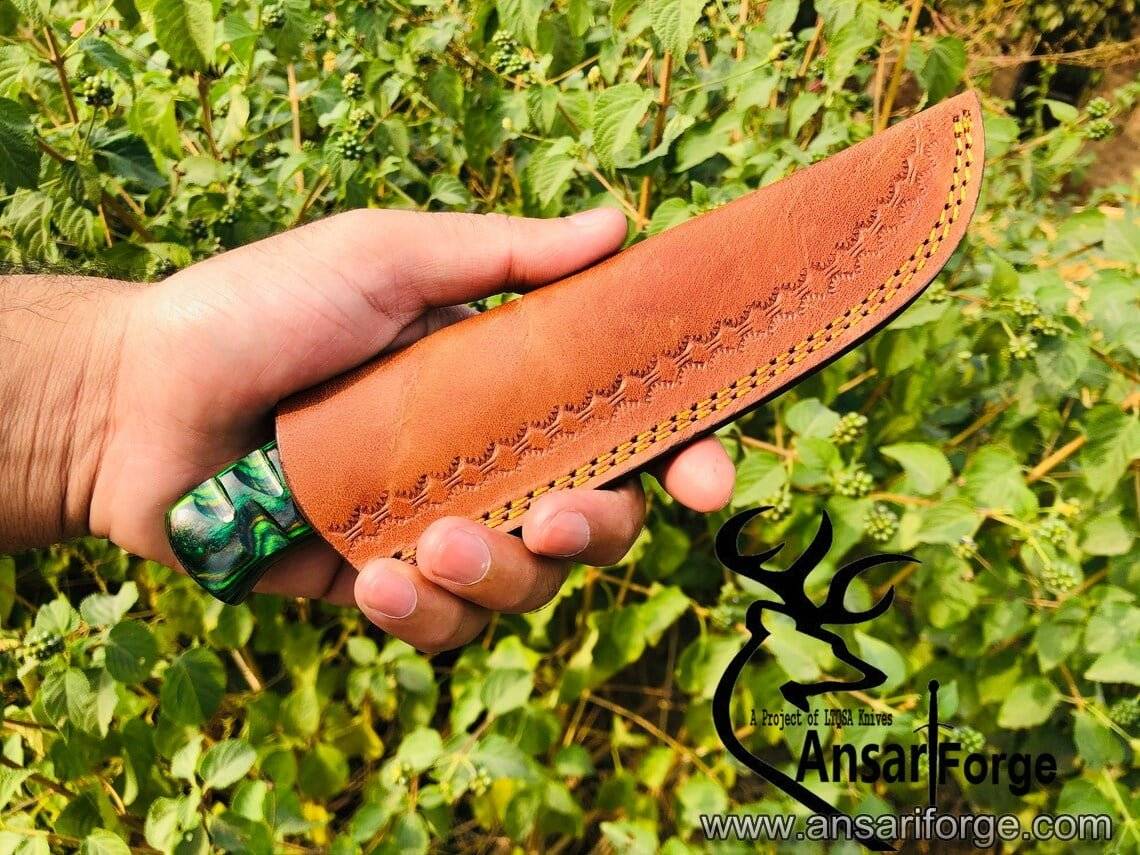 Handmade Damascus Skinner Knife Outdoor Knife Gift for Him