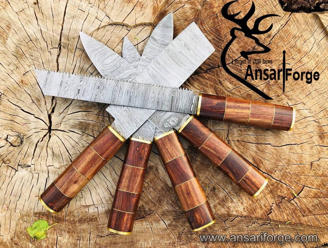 Damascus steel handmade chef knife set New year sale