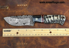 Custom HAND FORGED DAMASCUS STEEL SKINNER HUNTING KNIFE