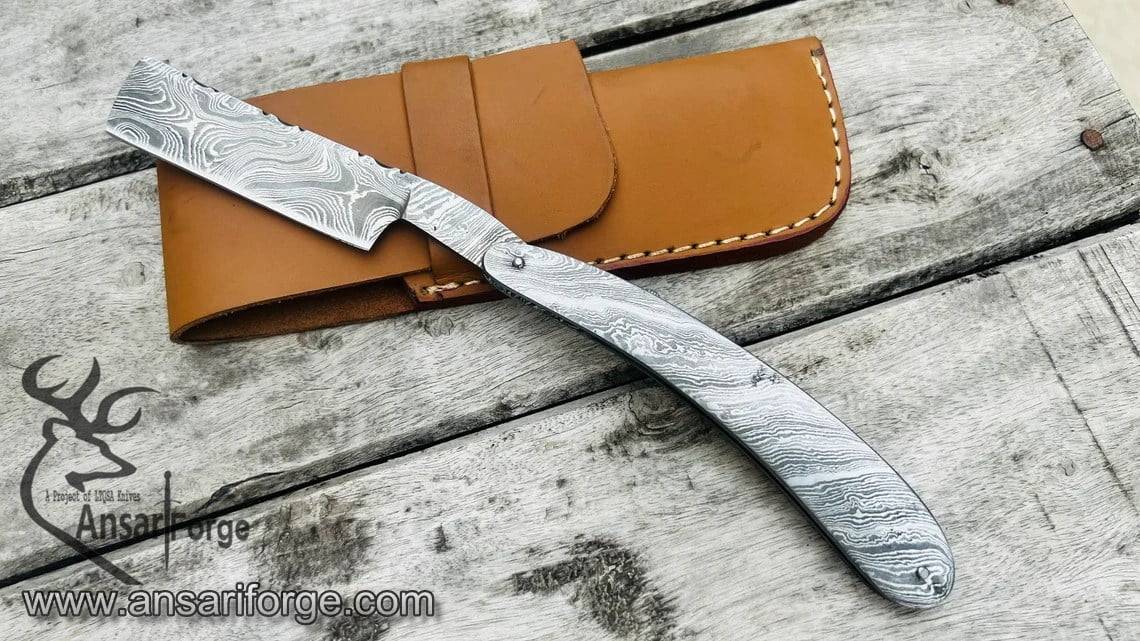 Damascus Straight Razor perfect Shaving ready Classic Barber Blade Gift for him