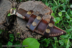 Damascus steel forged hunting knife skinner