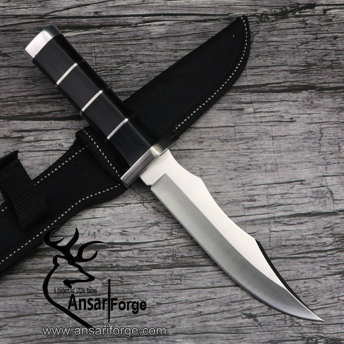 D2 steel handmade hunting knife Micarta and steel handle