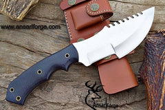 High Carbon Steel Handmade Tracker Knife, Hunting Survival Knife