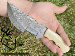 Damascus steel tracker knife Hunting Tracker